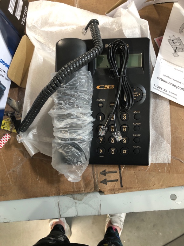 Photo 1 of Panasonic KX-TSC11B Corded Phone with Caller ID, Black