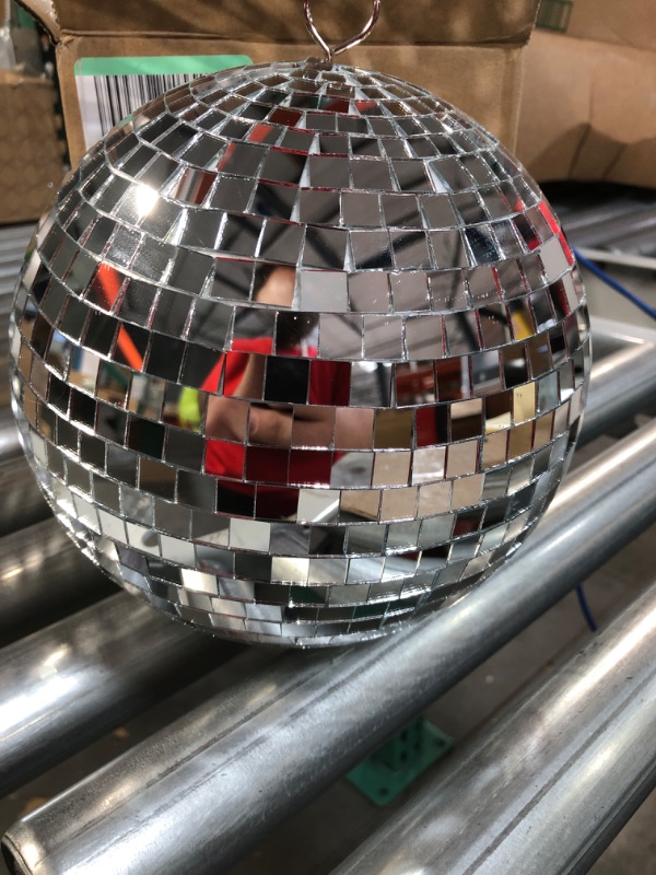 Photo 2 of 8" Mirror Disco Ball Great for a Party or Dj Light Effect Christmas