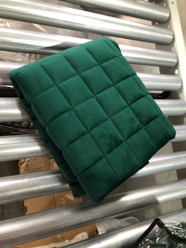 Photo 3 of [USED] Tribeca Living Velvet King Quilt Set - Emerald Green