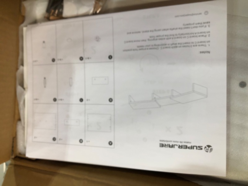 Photo 2 of [USED] SUPERJARE Wall Mounted Floating Shelves, Set of 2, 11.8”D × 15.7”W × 6.8”H 