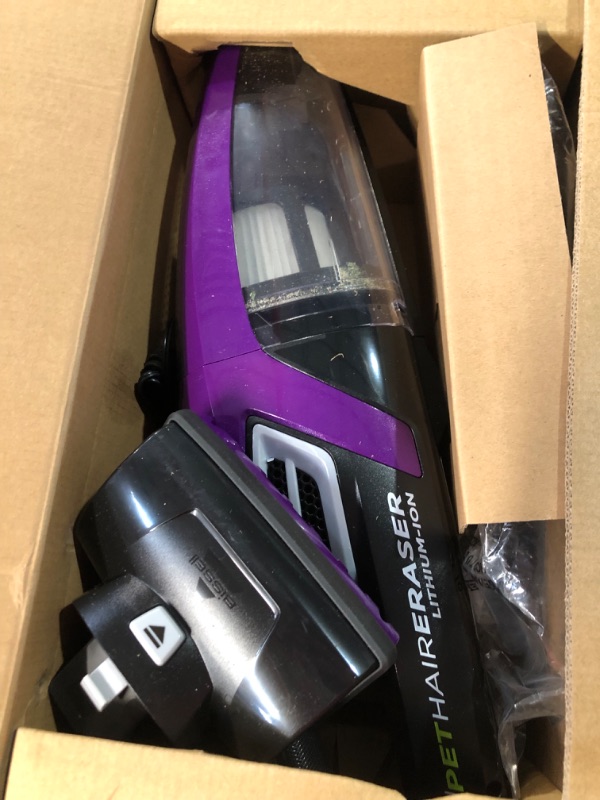 Photo 3 of [USED] Bissell Pet Hair Eraser Lithium Ion Cordless Hand Vacuum, Purple