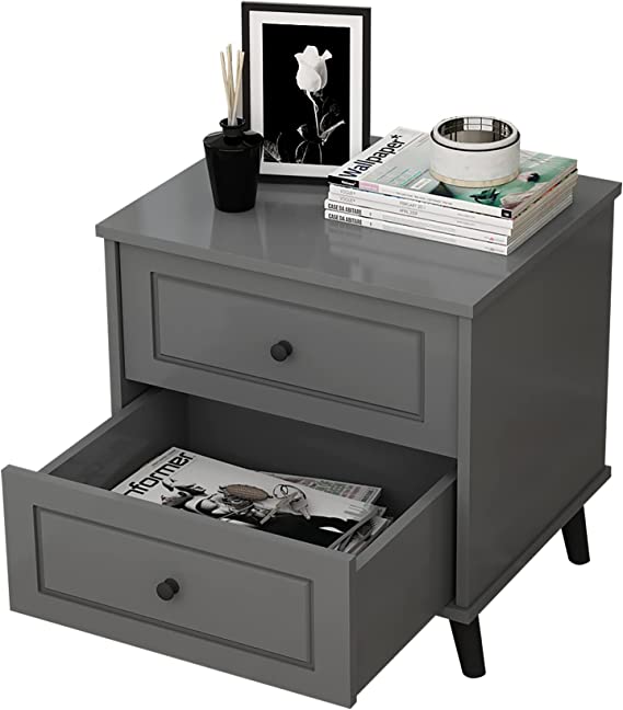 Photo 1 of [USED - DAMAGE] William's Home Furnishing Lennart Nightstands, 24" H, Gray