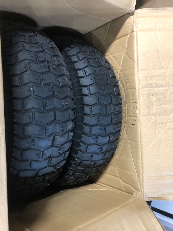 Photo 2 of (2-Pack) 16x6.50-8 Pneumatic Tires on Rim 