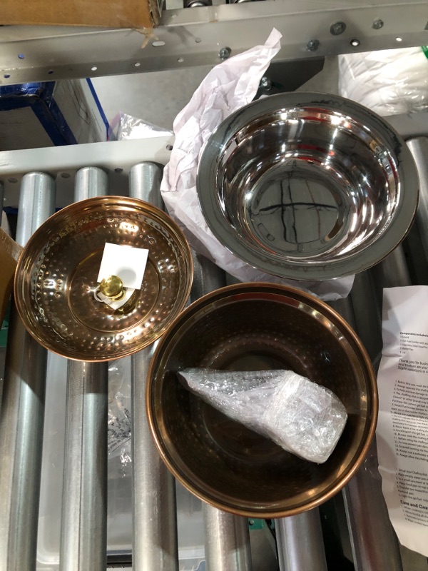 Photo 3 of [MISSING] Old Dutch Round Chafing Dish, 1¾ Qt, Antique Copper