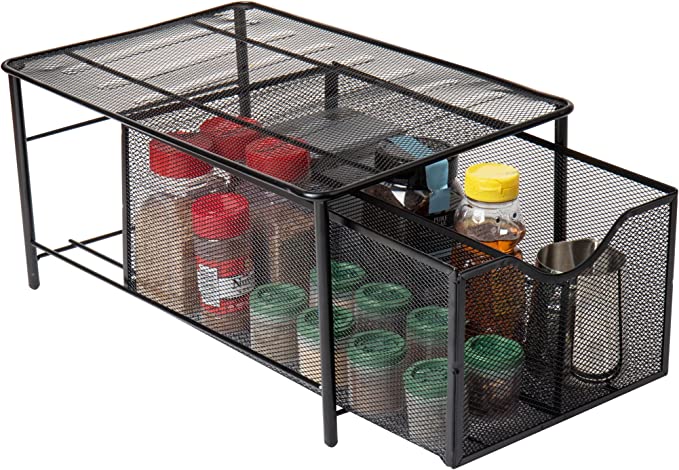 Photo 1 of [DAMAGE]  Black Metal Mesh Storage Basket