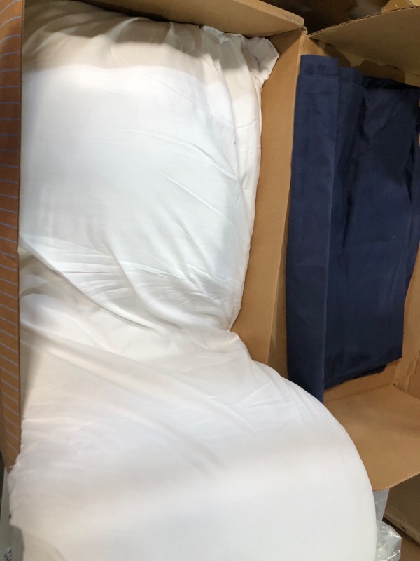 Photo 3 of [USED] ELNIDO QUEEN Body Pillow 20x54inches-Navy Blue