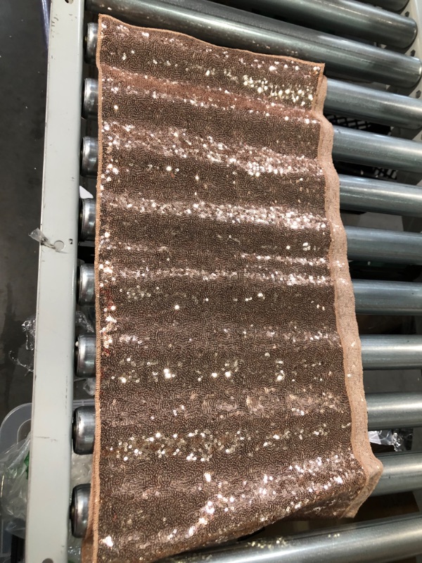 Photo 4 of [USED] Rose Gold Sequin Table Runner 12"x108" Pack of 10 