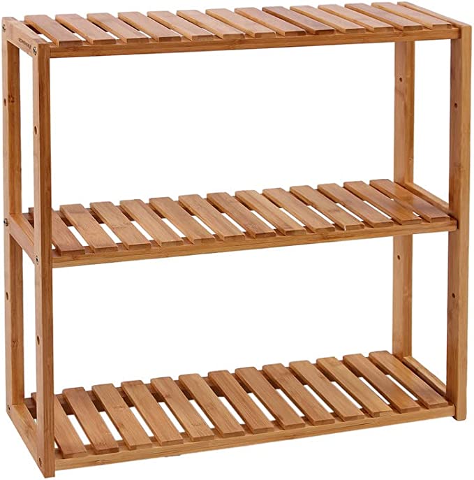 Photo 1 of [USED] SONGMICS Bamboo Bathroom Shelf, 3