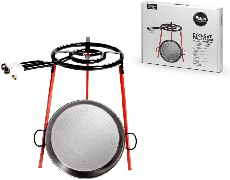 Photo 1 of *SEE NOTES* Castevia Imports Spanish Paella Kit with Gas Burner & Polished Steel Pan - 18 in (46 cm) up to 12 servings