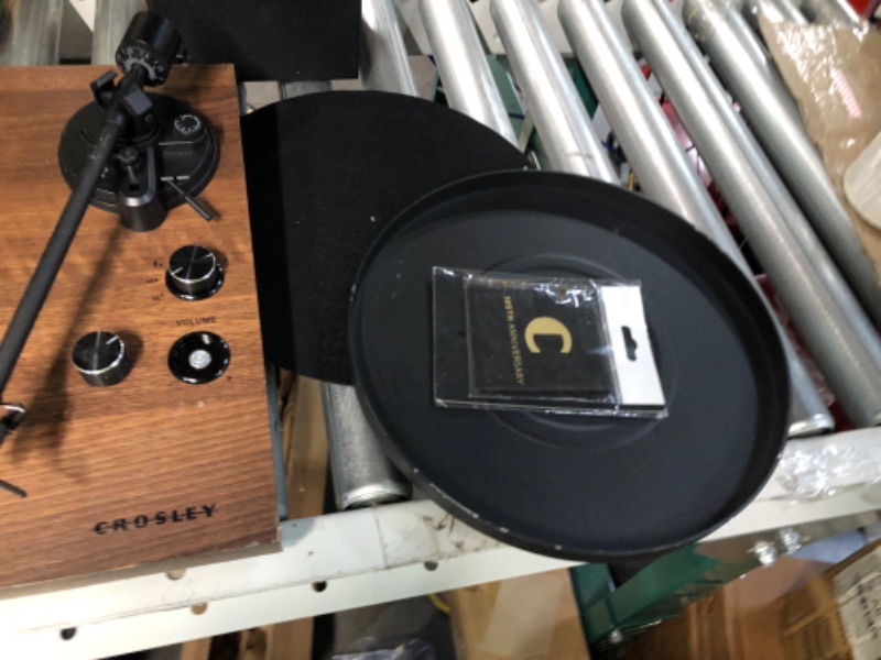 Photo 6 of Crosley C62B-WA Belt-Drive 2-Speed Vinyl Bluetooth Turntable Record Player with Included Speakers and Anti-Skate, Walnut C62B with Anti-Skate Walnut