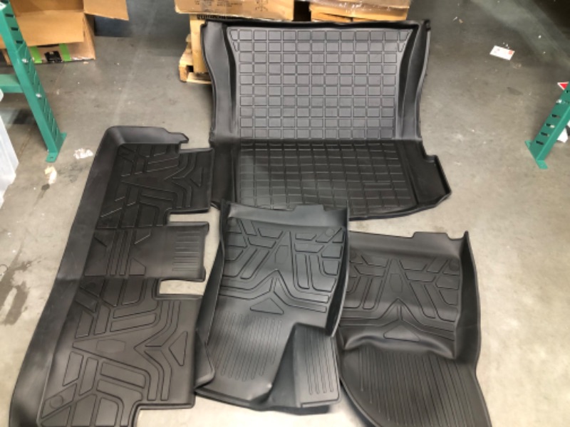 Photo 2 of Bomely Fit 2017-2023 Tesla Model 3 Floor Mats Trunk Mat All Weather TPE Cargo Liners 2022 Tesla Model 3 Accessories (Set of 4 Mats)