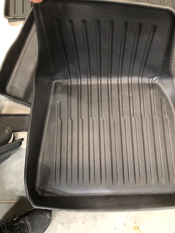 Photo 4 of KIKIMO Tesla Model Y Floor Mats 7 Seater,Tesla Model Y 2020-2023 Accessories,All Weather Floor Mat Front Rear Cargo Liner Mat(Not fit 5)