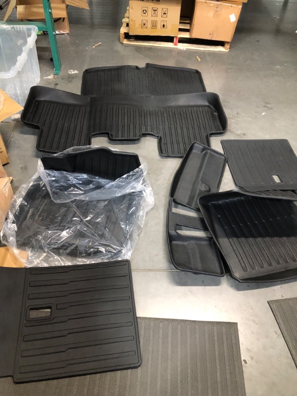 Photo 7 of KIKIMO Tesla Model Y Floor Mats 7 Seater,Tesla Model Y 2020-2023 Accessories,All Weather Floor Mat Front Rear Cargo Liner Mat(Not fit 5)