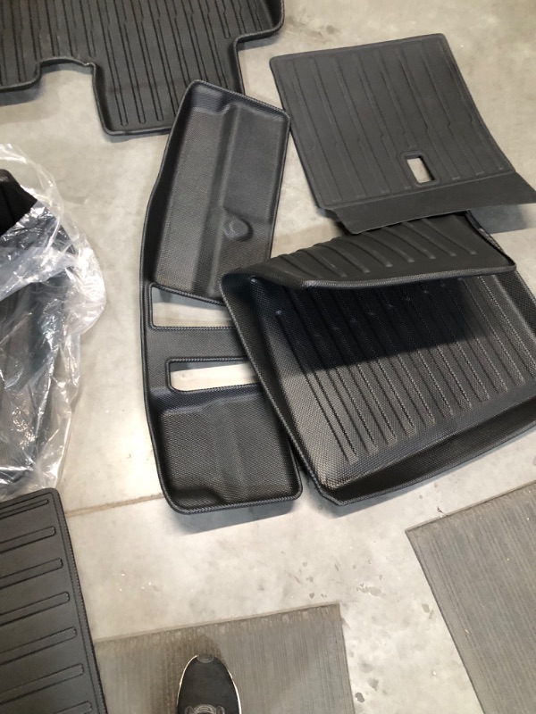 Photo 3 of KIKIMO Tesla Model Y Floor Mats 7 Seater,Tesla Model Y 2020-2023 Accessories,All Weather Floor Mat Front Rear Cargo Liner Mat(Not fit 5)