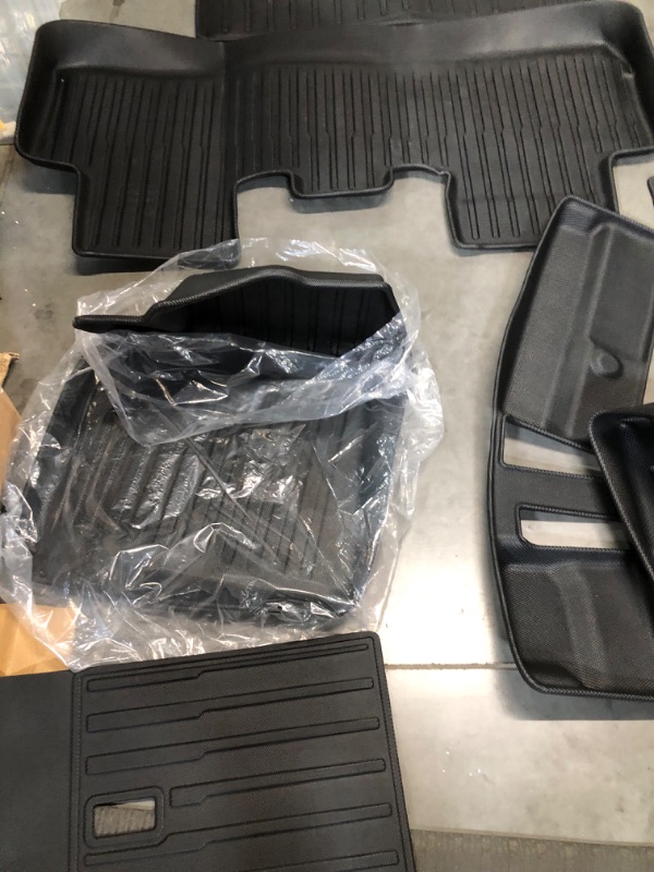 Photo 2 of KIKIMO Tesla Model Y Floor Mats 7 Seater,Tesla Model Y 2020-2023 Accessories,All Weather Floor Mat Front Rear Cargo Liner Mat(Not fit 5)