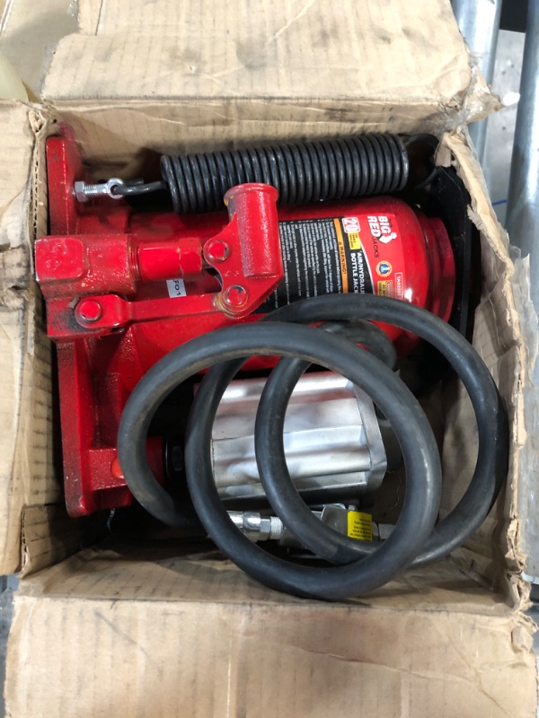 Photo 3 of BIG RED TA92006 Torin Pneumatic Air Hydraulic Bottle Jack with Manual Hand Pump, 20 Ton (40,000 lb) Capacity, Red 20 Ton (40,000 LBs) Pneumatic Air