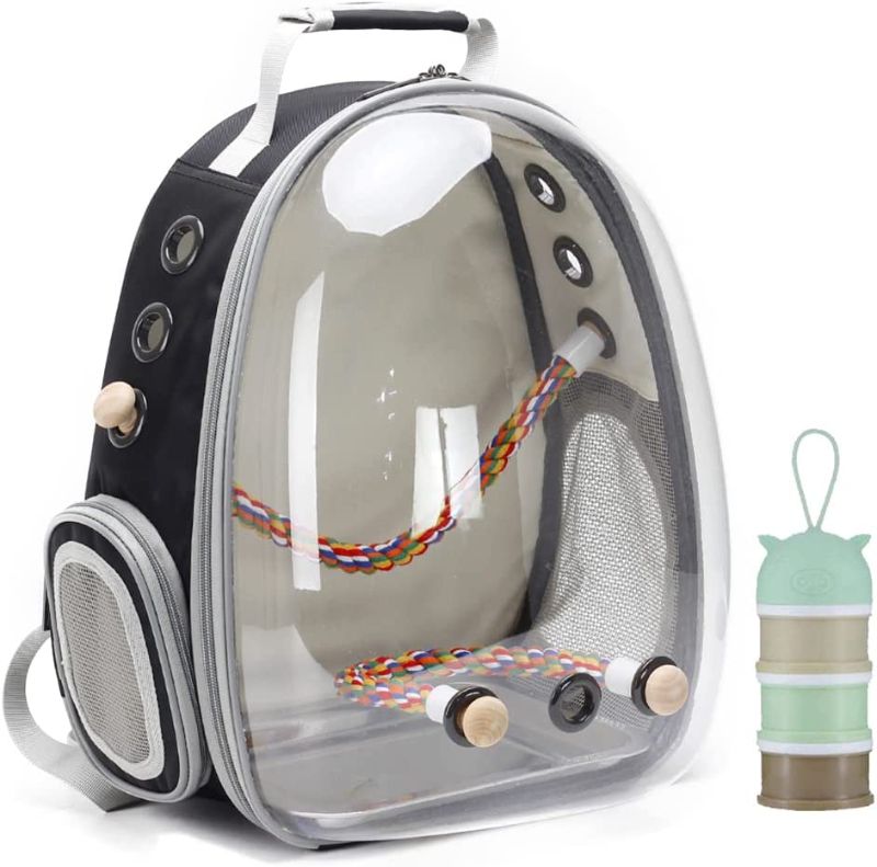 Photo 1 of Bird Carrier Cage, Bird Travel Backpack with Stainless Steel Tray and Standing Perch - MINOR SCRATHCES 