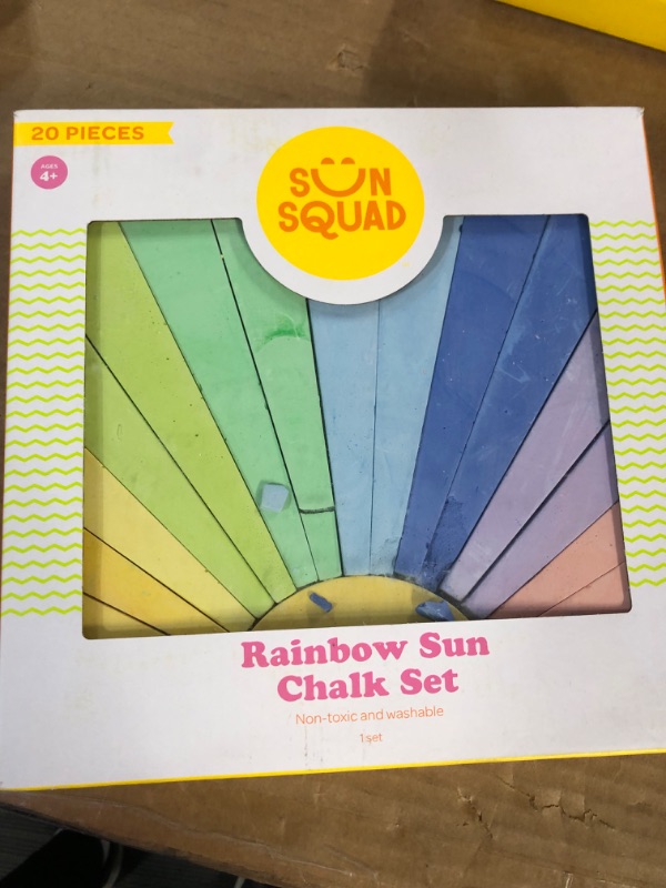 Photo 2 of 20pc Sidewalk Rainbow Sun Chalk - Sun Squad