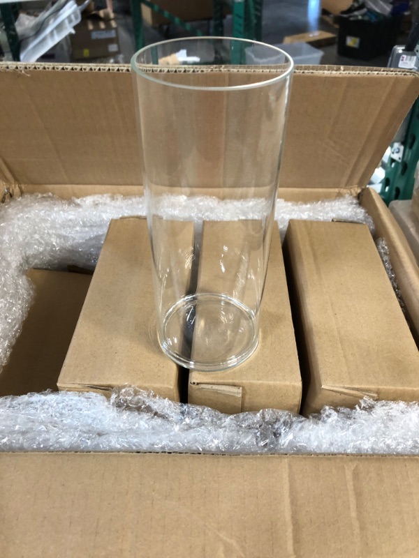 Photo 2 of 12 Set Cylinder Tall Clear Vase  (3.2 x 7.9 in, 3.2 x 9.1 in, 3.2X 10.4 in)