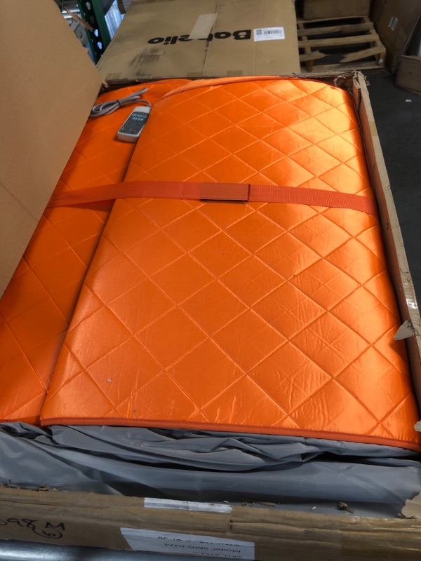 Photo 2 of *DAMAGED, SEE NOTES* Portable Far Infrared Sauna for Home, Personal Sauna for Relaxtion & Detox at Home, (L 27.6’’ x W 31.5’’ x H 37.8’’, Orange)