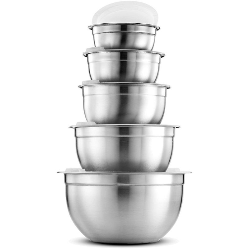 Photo 1 of Premium Stainless Steel Mixing Bowls with Airtight Lids (Set of 5) Nesting Bowls
