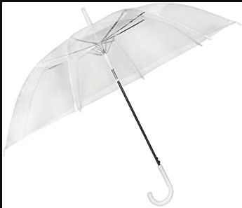 Photo 1 of *Minor Crack* J&A Homes Clear Umbrella, Auto Open J Hook Handle 