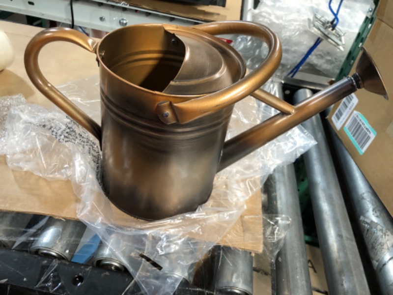 Photo 4 of *Minor Scratches* Homarden 1 Gallon Copper Colored Watering Can with Removable Spout