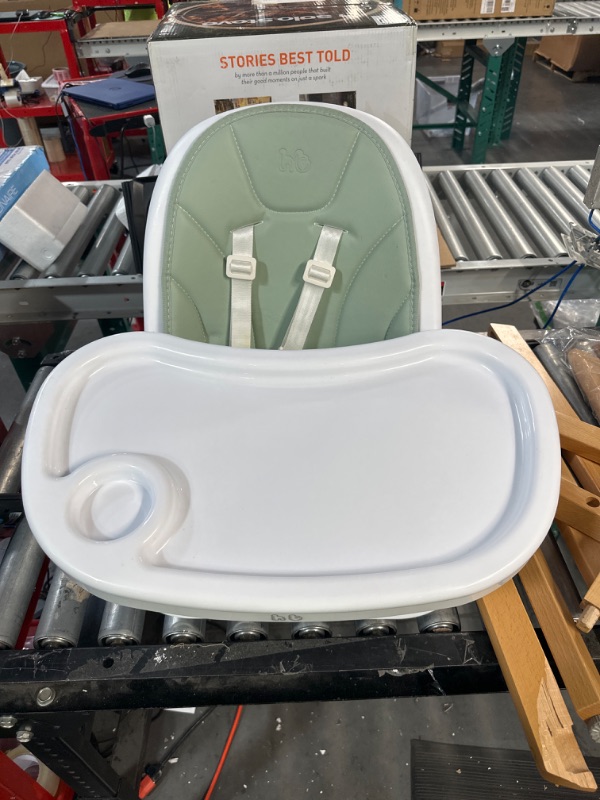 Photo 2 of *DAMAGED* Ingenuity Beanstalk Baby to Big Kid 6-in-1 High Chair Converts from Soothing Infant Seat to Dining Booster Seat and more, Newborn to 5 Yrs - Ray