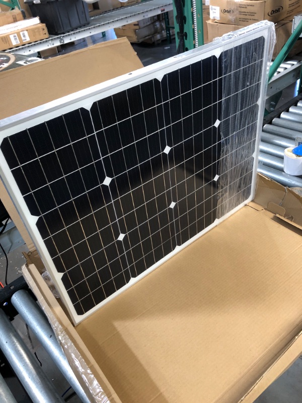 Photo 2 of *UNTESTED* 12V Waterproof Solar Battery Trickle Charger & Maintainer - 50 Watts Mono Solar Panel Built-in Intelligent MPPT Charge Controller + Adjustable Mount