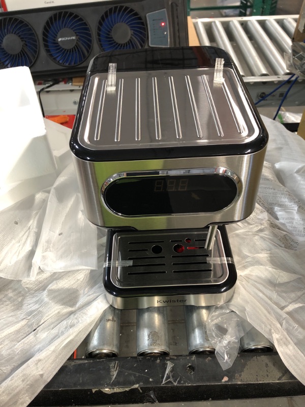 Photo 2 of *UNTESTED* Kwister Espresso Machine 15 Bar, Espresso and Cappuccino Machine with Milk Frother with 50 oz Water Tank Stainless Steel