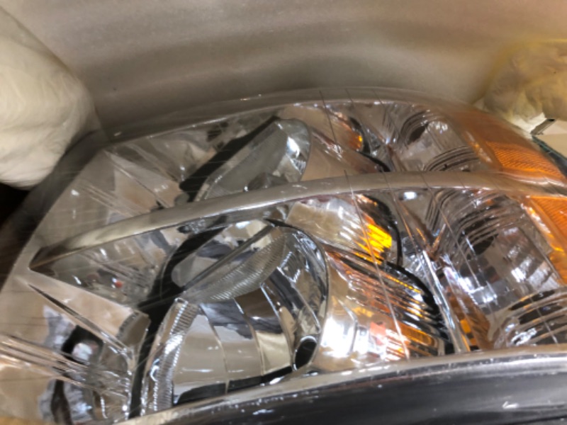 Photo 5 of MOSTPLUS Headlight Assembly Compatible with 2007-2013 Chevy Chevrolet Silverado 1500 2500 3500 Front Lamp with Chrome Housing/Clear Lens/Amber Reflector OE Style Chrome/Clear/Amber