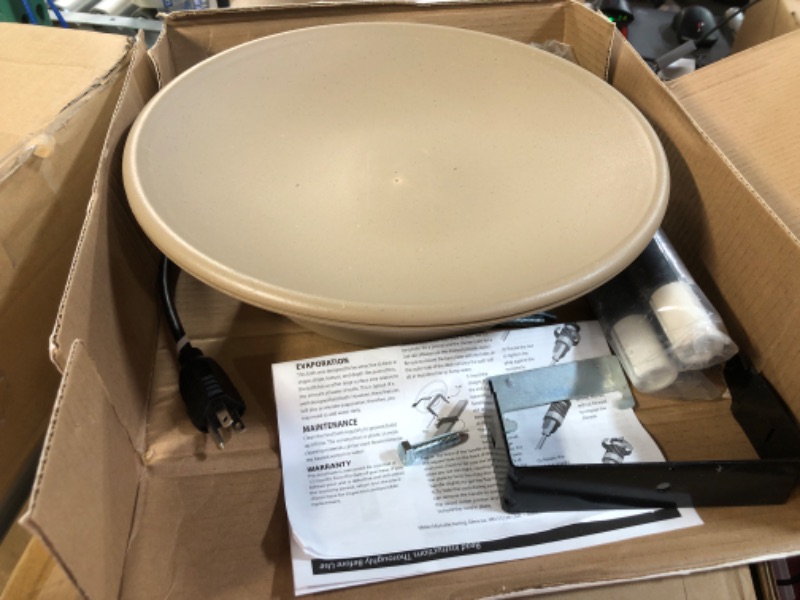 Photo 2 of *SEE INFO * Allied Precision Industries 14B Four Seasons Heated Bird Bath with EZ Tilt Deck Mount and Pole Mount, 14-Inch
