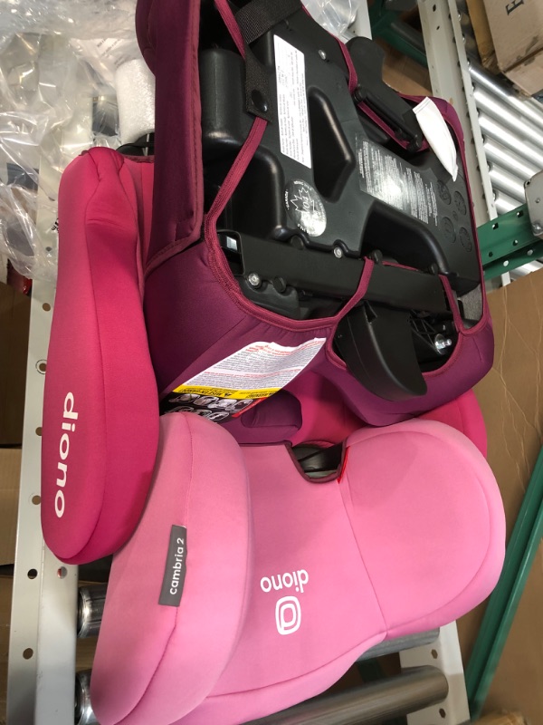 Photo 2 of *BRAND NEW* Diono Cambria 2 XL 2022, Dual Latch Connectors, 2-in-1 Belt Positioning Booster Seat, 1 Booster Seat, Pink 