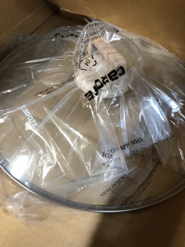 Photo 3 of *BRAND NEW* CAROTE 6.5 Quart Deep Frying Pan Nonstick Saute Pan With Lid Deep Skillet Pan 12.5 Inch, PFOA Free White Granite 6.5 QT
