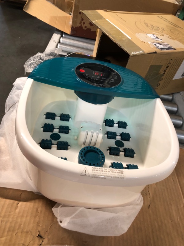 Photo 2 of Foot Spa/Bath Massager with Heat, Bubbles, and Vibration, Digital Temperature Control, 16 Masssage Rollers with Mini Detachable Massage Points, Soothe and Comfort Feet