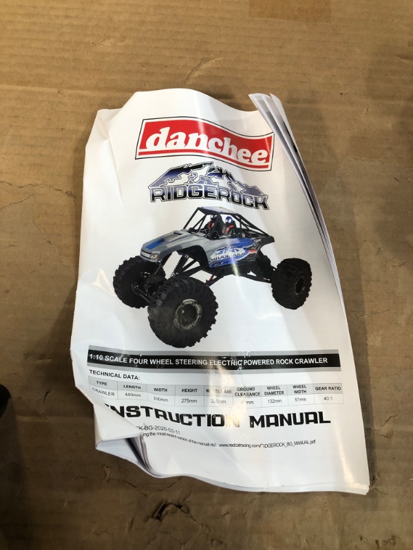 Photo 4 of DANCHEE RidgeRock - 4WD Electric Rock Crawler - 1/10 Scale - RTR , Blue