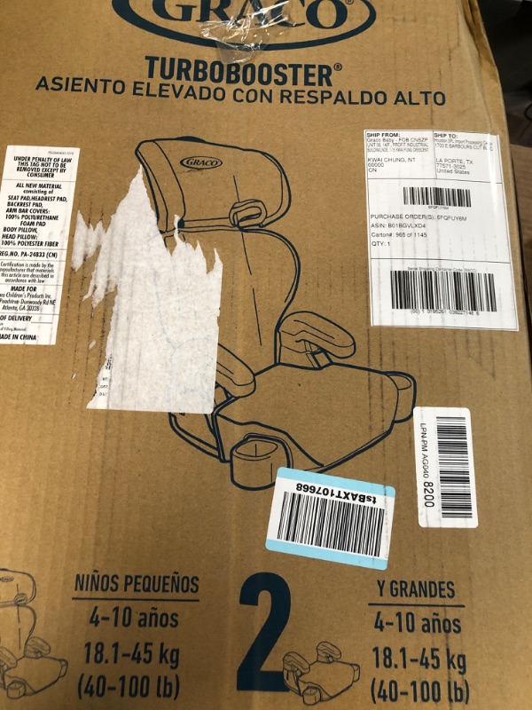 Photo 2 of Graco TurboBooster Highback Booster Seat, Glacier