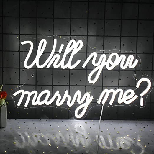 Photo 1 of [USED] Will You Marry Me Neon Sign