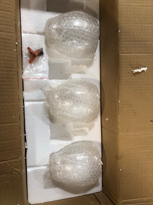 Photo 1 of **USED BUT APPEARS NEW** ALICE HOUSE 20.5" Farmhouse Vanity Lights, Brown Finish Bathroom Lights for Mirror, 3 Light Wall Lighting with Seeded Glasses AL9081-W3A