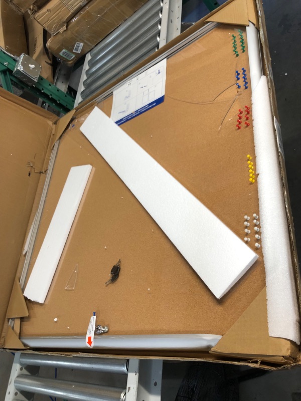 Photo 4 of **SEE NOTES** Swansea Enclose Bulletin Board Case School Cork Noticeboards Cabinet with Mounting Screws 