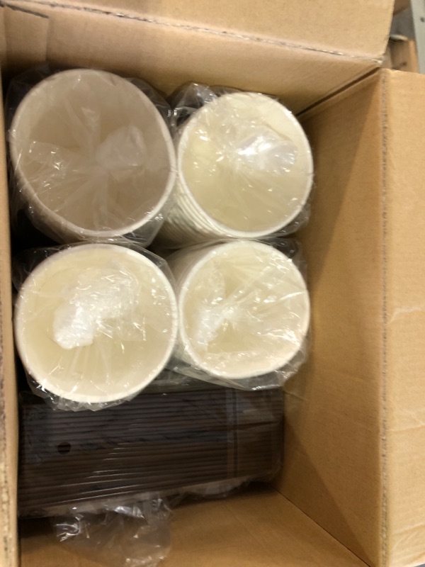 Photo 3 of [100 Pack] 12 oz Paper Coffee Cups