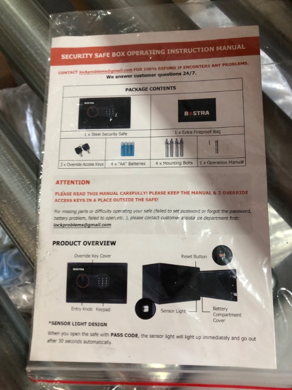 Photo 2 of [USED] Bostra Fireproof Safe Box 