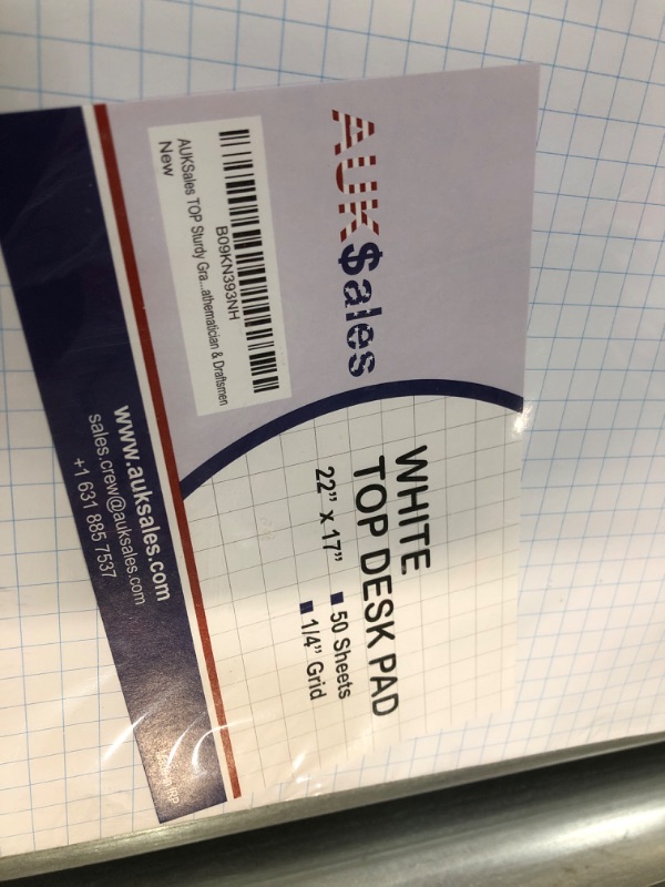 Photo 3 of AUKSales TOP Sturdy Graph Desk Pad (Pack of 1), 22"x17", 1/4 Quad Grid, 50 Sheets Per Pad, Precise Notetaking, Sketching, Ideal for Engineers, Architects, Designers, Mathematician & Draftsmen