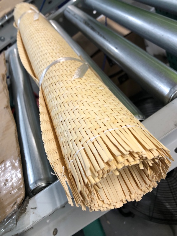 Photo 1 of 24” Width Cane Webbing Roll 5 Feet, Natural Rattan Webbing for Caning Projects, Cane Webbing Sheet, Woven caning Material for DIY Rattan Furniture Nightstand Dresser Chair Basket Making Supplies 24in-5ft