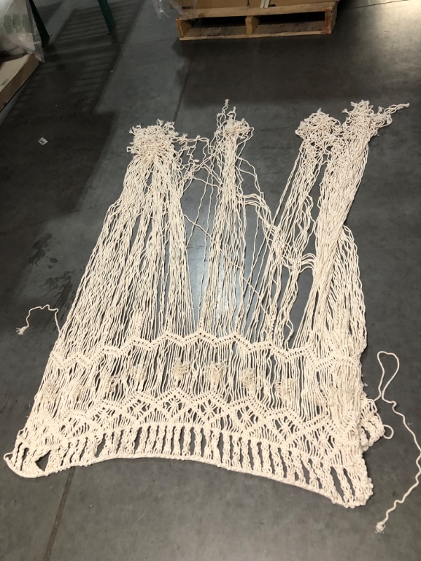 Photo 1 of 55"x76" Macrame Curtain Large Boho Woven Wall Hanging 
