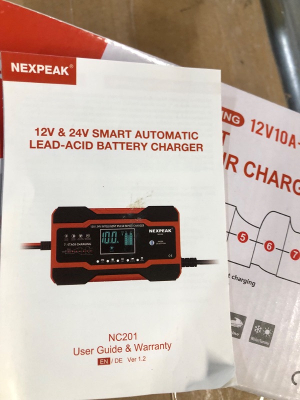 Photo 2 of 10-Amp Car Battery Charger ****TURNS ON**** ***LOOKS BRAND NEW***