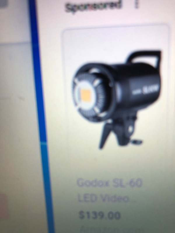 Photo 1 of Godox SL-60 LED Video Light (Daylight-Balanced)  ***NOT TESTED*** **LOOKS NEW**
