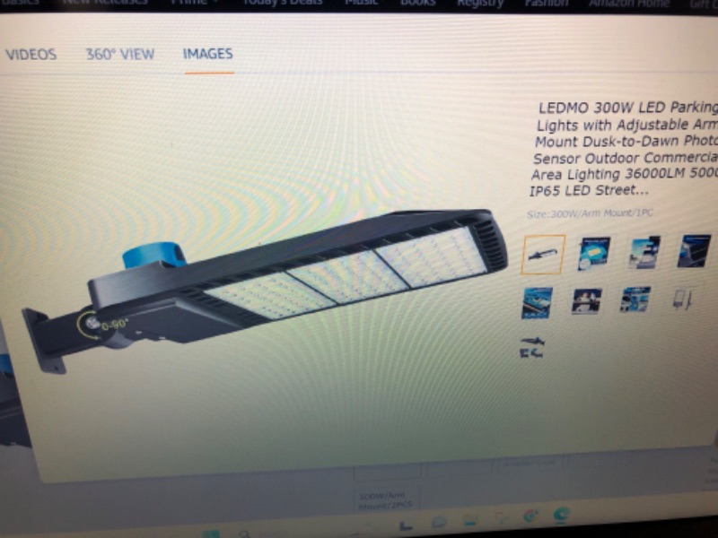 Photo 1 of LEDMO 300W LED Parking Lot Lights ***NOT TESTED*** **LOOKS BRAND NEW**
