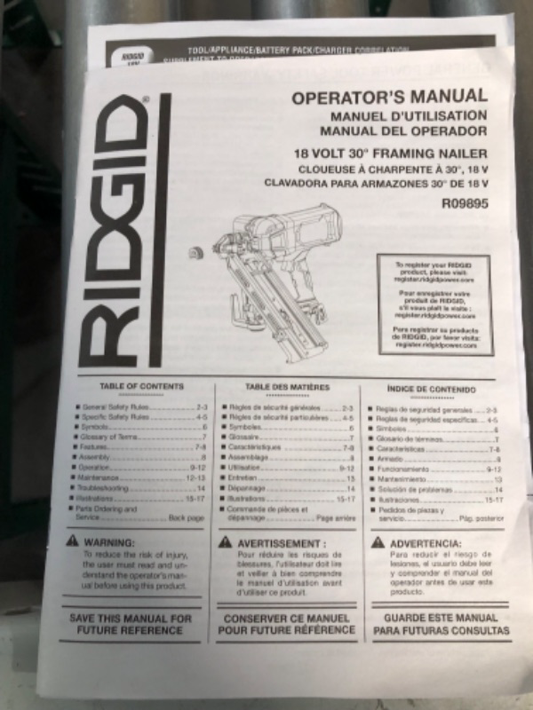 Photo 4 of (NEEDS REPAIR) RIDGID 18V Brushless Cordless 21° 3-1/2 in. Framing Nailer (Tool Only)