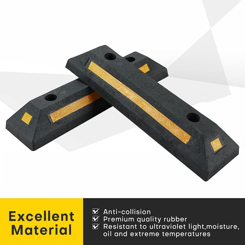 Photo 1 of Acymner 2 Pack Rubber Parking Guide Blocks